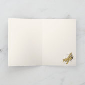 アールデコBi飛行機 – 黄色のハッピーバースデー+名前。 カード (内部)