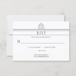 アールデコDove GrayとPurple RSVP |