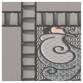 アールデコFinlandia -灰色およびピンク ファブリック (クローズアップ)