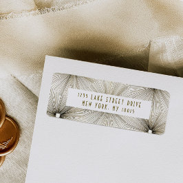 アールデコFireworksバースト差出人住所 ラベル