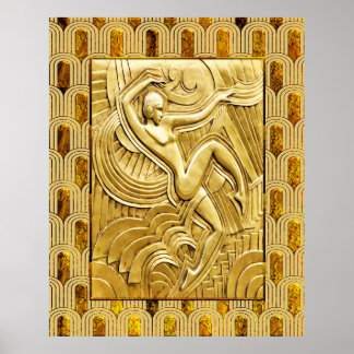 アールデコFollies Bergere - Maurice Pico Poster. ポスター