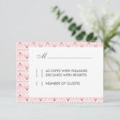 アールデコII モダン RSVPカード (スタンド正面)