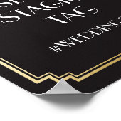 アールデコInstagramバーサインウェディングレセプション ポスター (角)