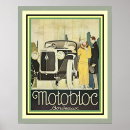 アールデコMotobloc Bordeaux Poster 16 x 20 ポスター