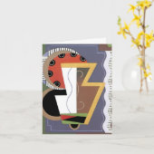 アールデコNotecard カード (黄色い花)