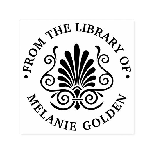 アールデコPlume Arabesque氏名書室より セルフインキングスタンプ (デザイン)