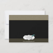 アールデコPosh結婚の応答カード 出欠カード (裏面)