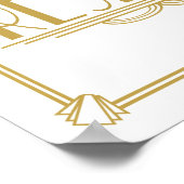 アールデコRoaring 20の予約されたサインプリント ポスター (角)