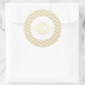 アールデコRoaring 20s金ゴールドお願いギフト ラウンドシール (バッグ)