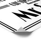 アールデコRoaring 20's Thank you's 結婚プリント ポスター (角)