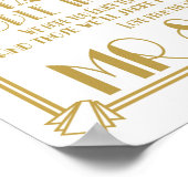 アールデコRoaring 20's Thank You's 結婚 signプリント ポスター (角)