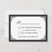 アールデコRSVP 出欠カード (裏面)