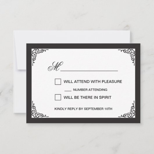 アールデコRSVP 出欠カード (裏面)