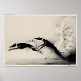 アールデコSPEED IIフランスの by painter Louis Icart ポスター