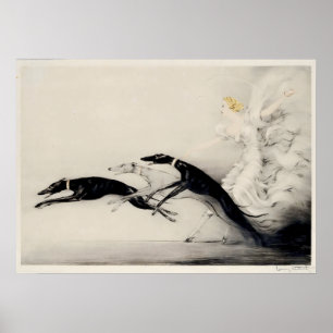 アールデコSPEED IIフランスの by painter Louis Icart ポスター
