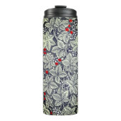 アールヌーボーいちご葉と、シルバーグレイ タンブラー (正面)