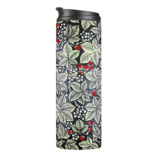 アールヌーボーいちご葉と、シルバーグレイ タンブラー (回転右)