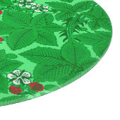 アールヌーボーいちご葉と、ライムグリーン カッティングボード (角)