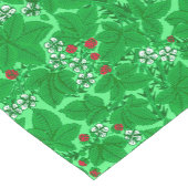 アールヌーボーいちご葉と、ライムグリーン ショートテーブルランナー (コーナー)