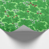 アールヌーボーいちご葉と、ライムグリーン ラッピングペーパー (角)