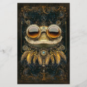 アールヌーボーお洒落カエルCM9スクラップブック紙 (正面)