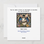 アールヌーボーお洒落バニー・イースター シーズンカード (裏面)