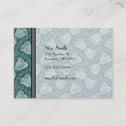 アールヌーボーお洒落ヴィンテージバタフライブティック 名刺 (正面)