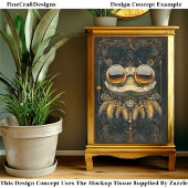 アールヌーボーお洒落金ゴールドカエルCM9デクページ 薄葉紙