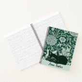 アールヌーボーかわいい猫フローラ名前をカスタムする ノートブック (内部)