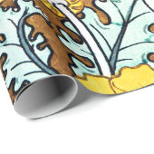 アールヌーボーかわいらしイエローポピー ラッピングペーパー (ロールコーナー)