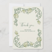 アールヌーボーかわいらしソフトフレ感謝していーム サンキューカード (正面)