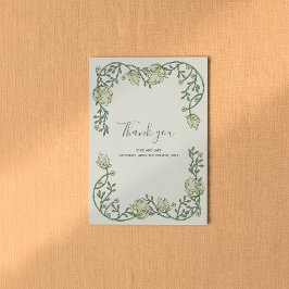 アールヌーボーかわいらしソフトフレ感謝していーム サンキューカード