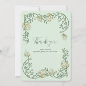 アールヌーボーかわいらしフレ感謝していーム サンキューカード (正面)