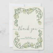 アールヌーボーかわいらしフレ結婚ームサンキューカード サンキューカード (正面)