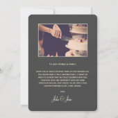 アールヌーボーかわいらし花結婚のサンキューカード サンキューカード (裏面)