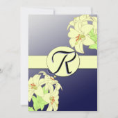 アールヌーボーなリリーの結婚式招待状 招待状 (正面)