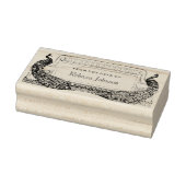 アールヌーボーな孔雀のラベルまたは便箋 ラバースタンプ (スタンプ)