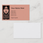 アールヌーボーによっては名刺が直面し、開花します 名刺 (正面/裏面)