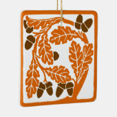 アールヌーボーのどんぐりとオーク葉の セラミックオーナメント (右)