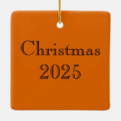 アールヌーボーのどんぐりとオーク葉の セラミックオーナメント (裏面)