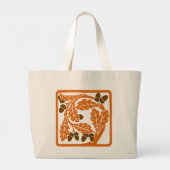 アールヌーボーのどんぐりと離れ ラージトートバッグ (裏面)