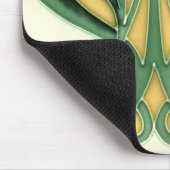 アールヌーボーのばら色のタイル マウスパッド (コーナー)