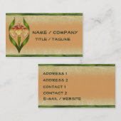 アールヌーボーのアイリス 名刺 (正面/裏面)