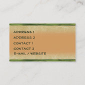 アールヌーボーのアイリス 名刺 (裏面)