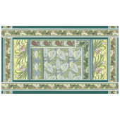 アールヌーボーのアイリス《植物》スイレンによっては花柄が開花します テーブルクロス (正面(横))