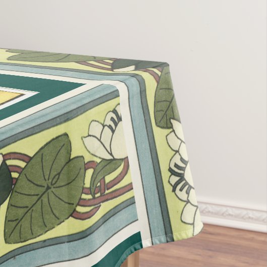 アールヌーボーのアイリス《植物》スイレンによっては花柄が開花します テーブルクロス (インサイチュ)