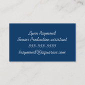 アールヌーボーのアクエリアスの名刺 名刺 (裏面)