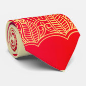 、アールヌーボーのアール・デコ、金ゴールド、ショッキングピンク美しい ネクタイ (ロール)