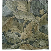 アールヌーボーのウィリアム・モリスのパターン、ヴィンテージ、ベル シャワーカーテン (正面)