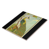 アールヌーボーのウィーンの孔雀 タイル (側面)